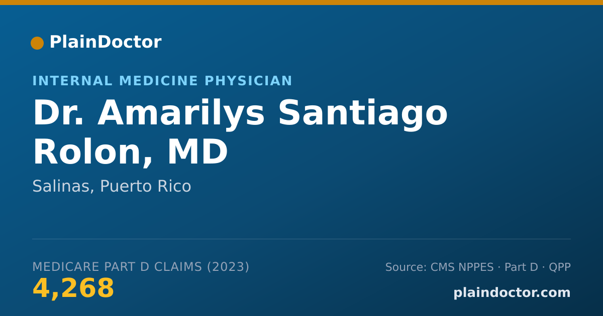 Shareable card for Amarilys Santiago Rolon, MD - Internal Medicine Physician, Salinas, PR