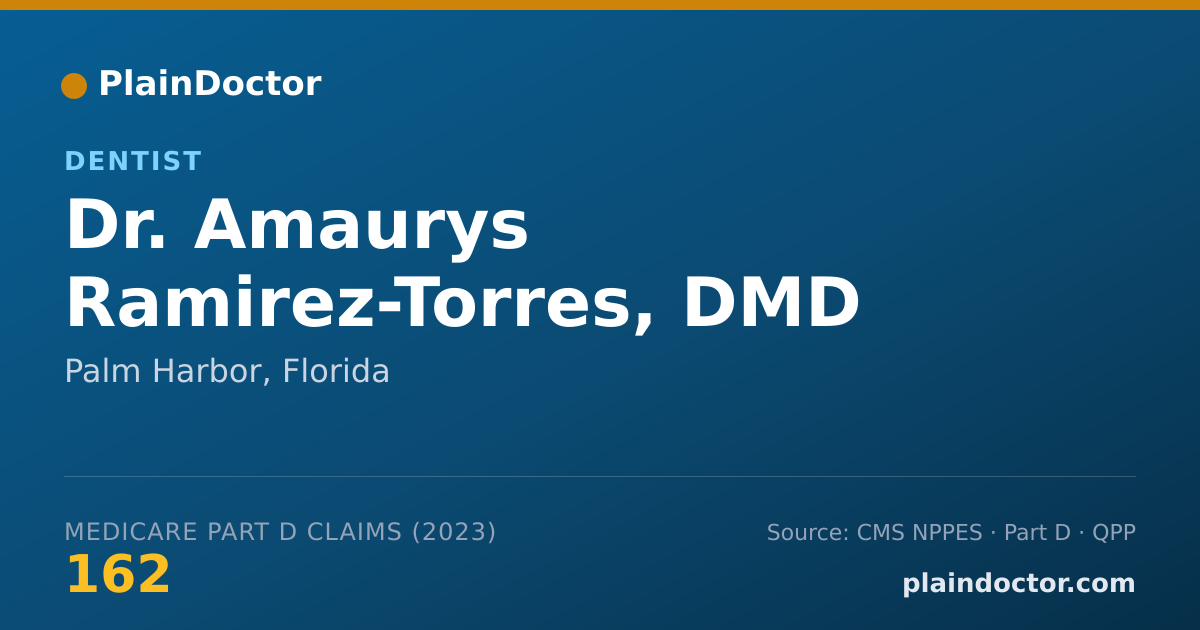 Shareable card for Amaurys Ramirez-Torres, DMD - Dentist, Palm Harbor, FL
