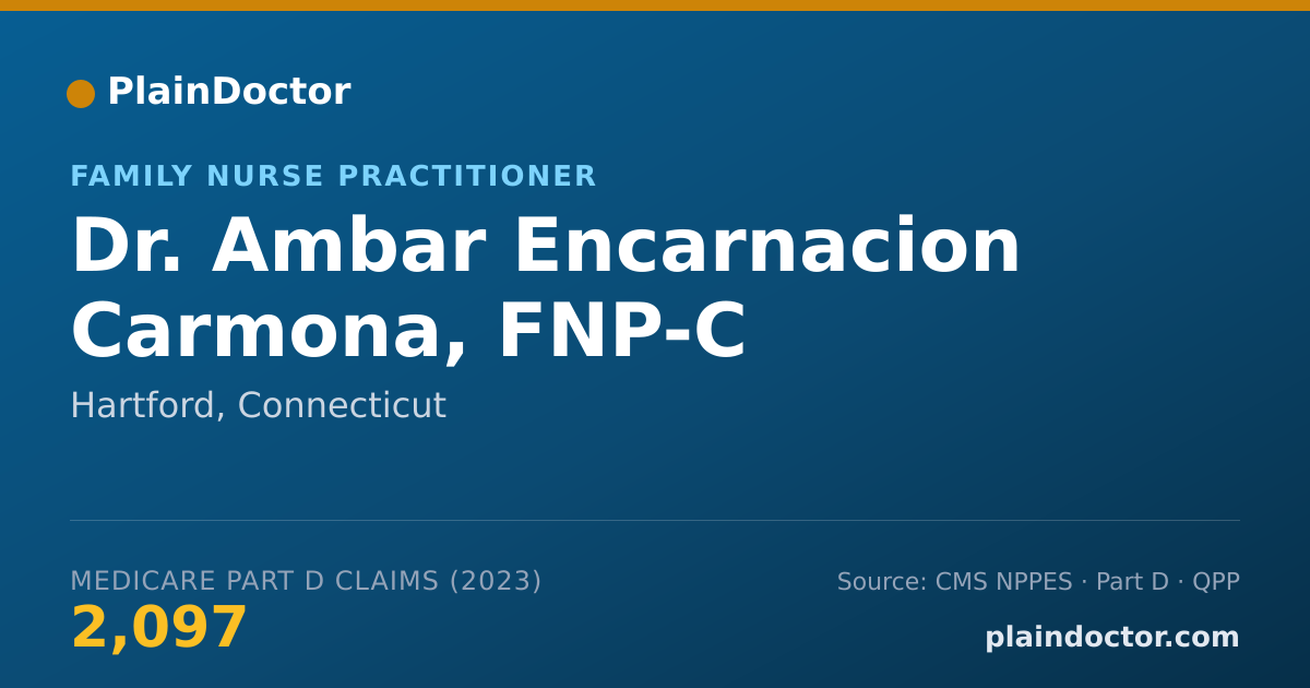 Shareable card for Ambar Encarnacion Carmona, FNP-C - Family Nurse Practitioner, Hartford, CT