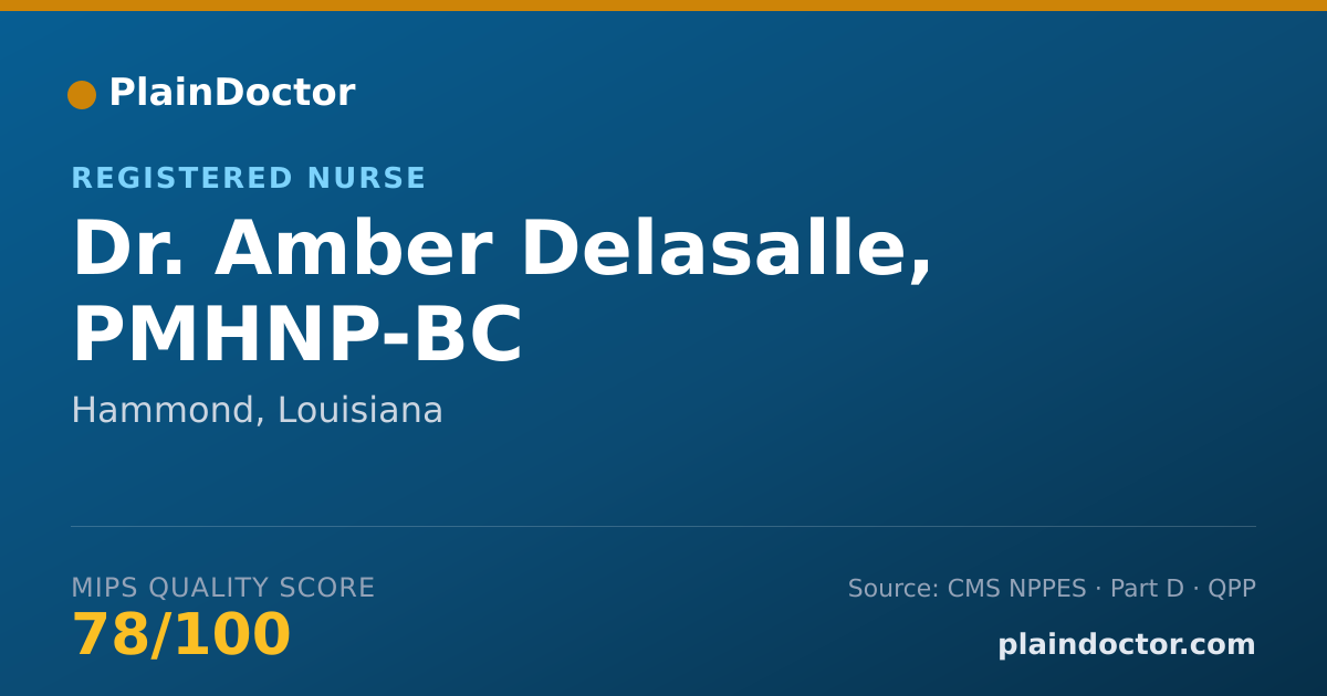Shareable card for Amber Delasalle, PMHNP-BC - Registered Nurse, Hammond, LA