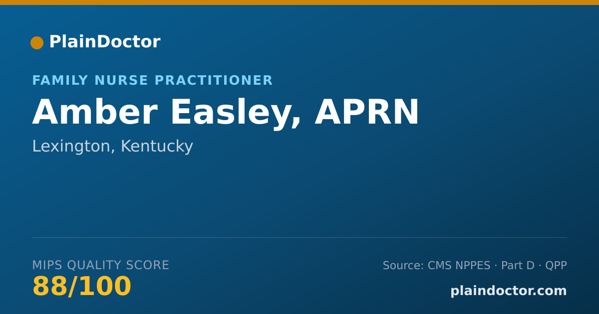Shareable card for Amber Easley, APRN - Family Nurse Practitioner, Lexington, KY