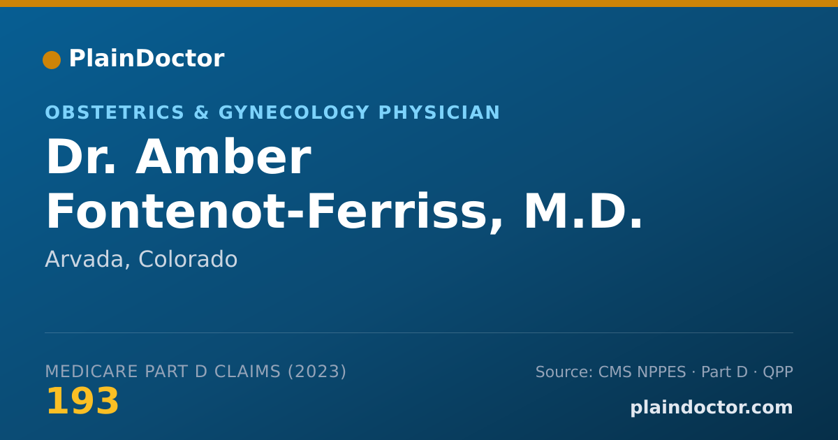 Shareable card for Amber Fontenot-Ferriss, M.D. - Obstetrics & Gynecology Physician, Arvada, CO
