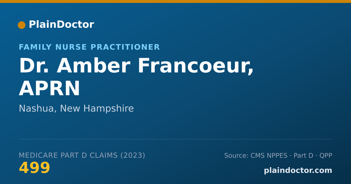 Shareable card for Amber Francoeur, APRN - Family Nurse Practitioner, Nashua, NH