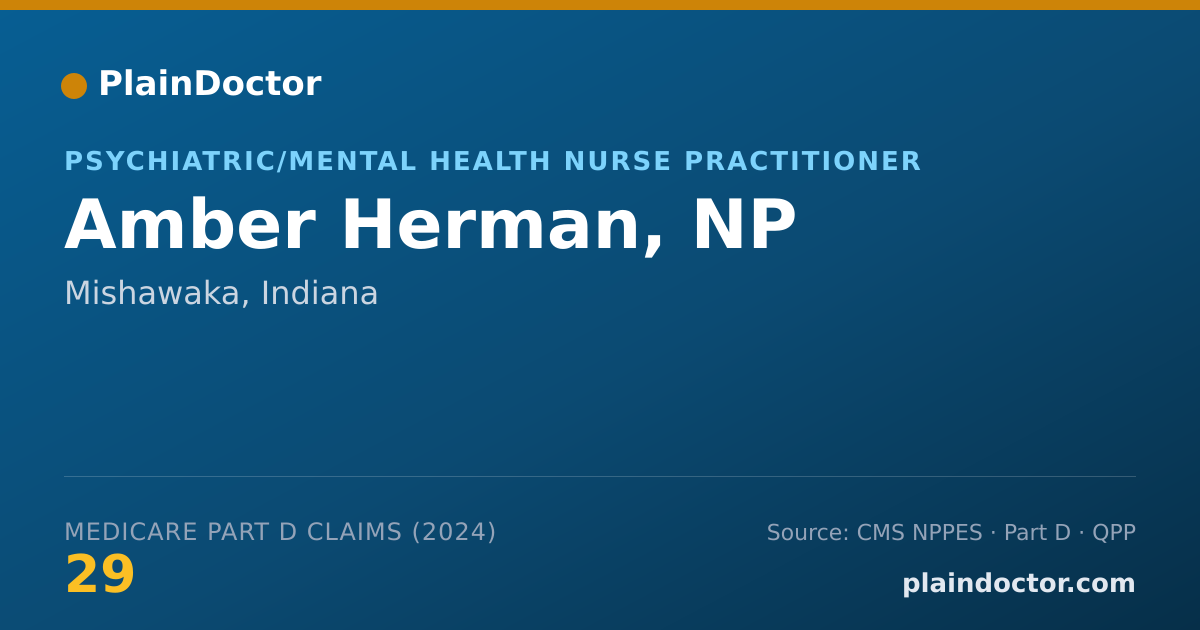 Shareable card for Amber Herman, NP - Psychiatric/Mental Health Nurse Practitioner, Mishawaka, IN