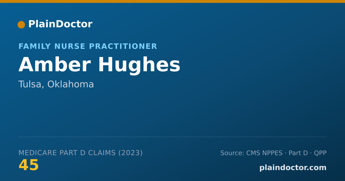 Shareable card for Amber Hughes - Family Nurse Practitioner, Tulsa, OK