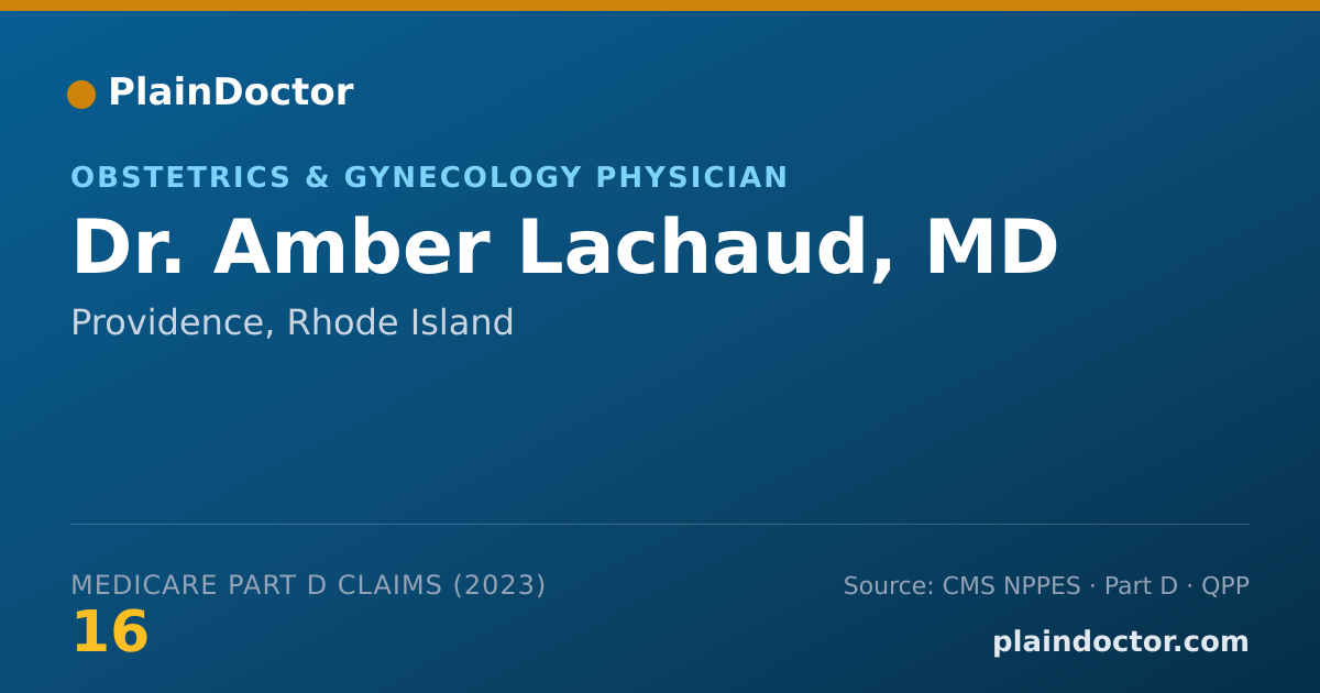 Shareable card for Amber Lachaud, MD - Obstetrics & Gynecology Physician, Providence, RI