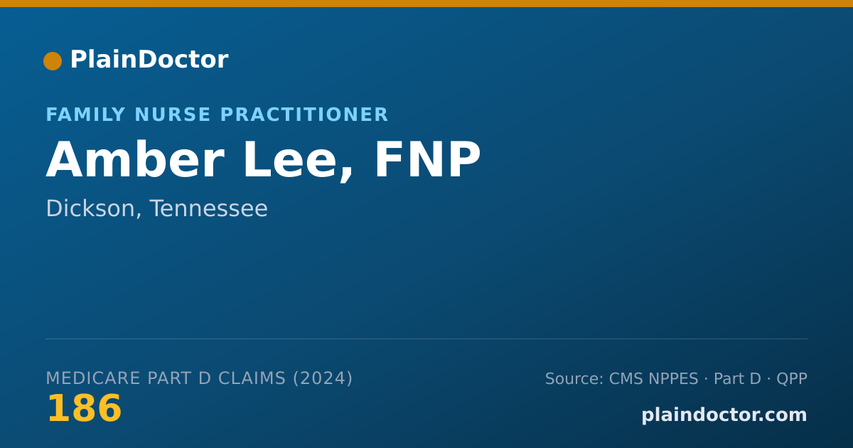 Shareable card for Amber Lee, FNP - Family Nurse Practitioner, Dickson, TN