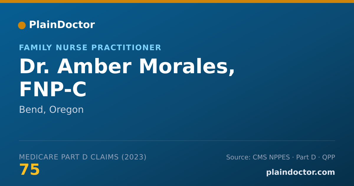 Shareable card for Amber Morales, FNP-C - Family Nurse Practitioner, Bend, OR