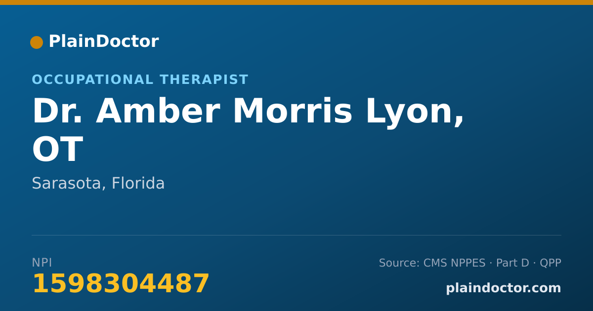 Shareable card for Amber Morris Lyon, OT - Occupational Therapist, Sarasota, FL