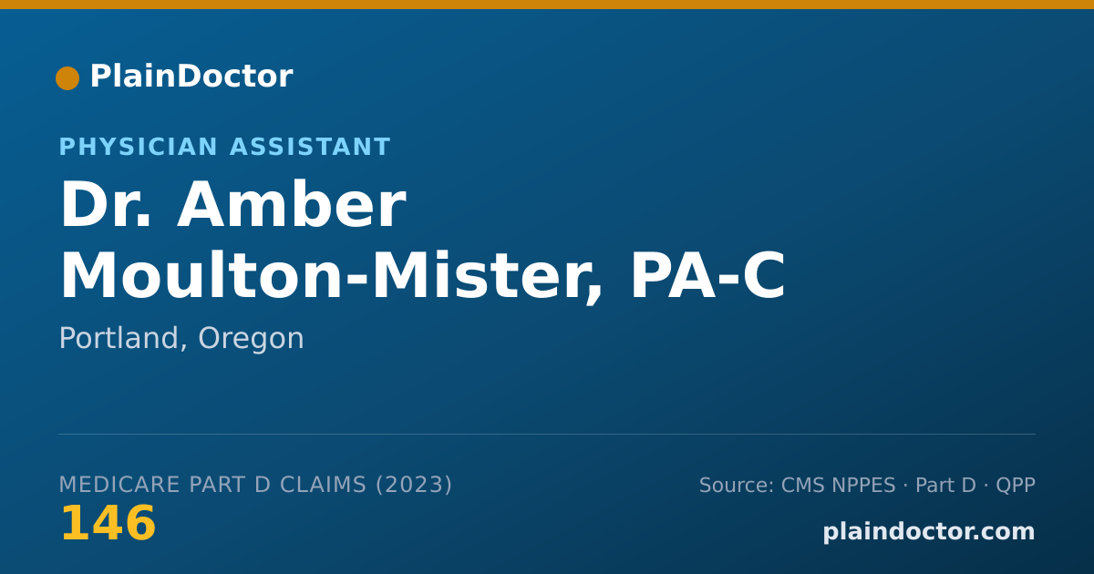 Shareable card for Amber Moulton-Mister, PA-C - Physician Assistant, Portland, OR