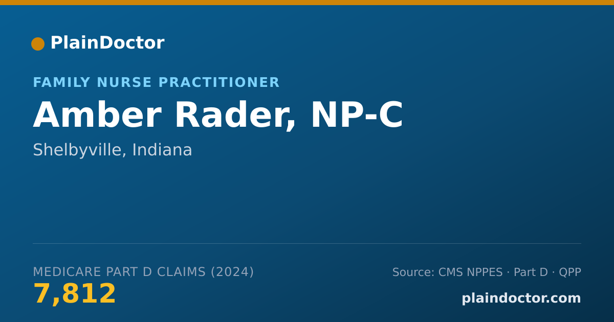 Shareable card for Amber Rader, NP-C - Family Nurse Practitioner, Shelbyville, IN