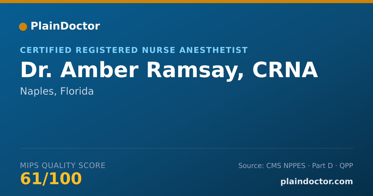 Shareable card for Amber Ramsay, CRNA - Certified Registered Nurse Anesthetist, Naples, FL
