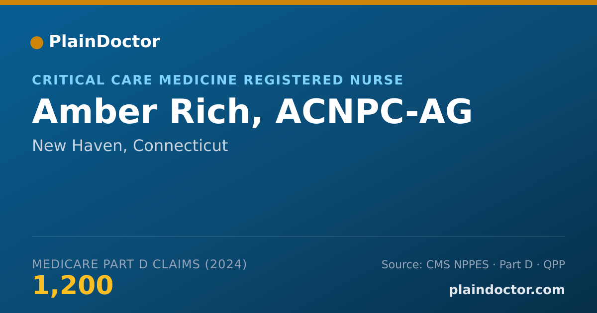 Shareable card for Amber Rich, ACNPC-AG - Critical Care Medicine Registered Nurse, New Haven, CT