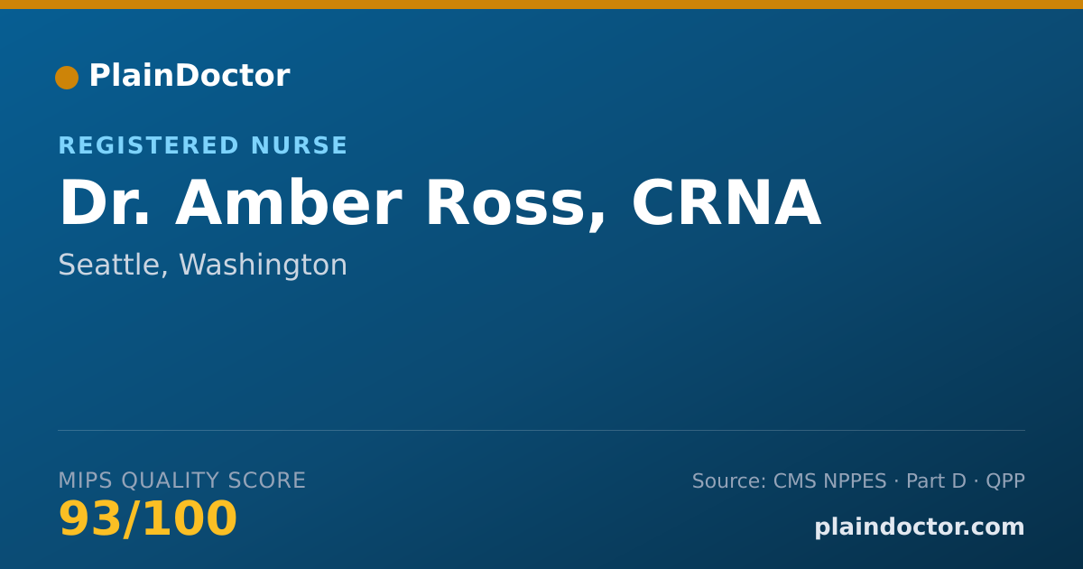Shareable card for Amber Ross, CRNA - Registered Nurse, Seattle, WA