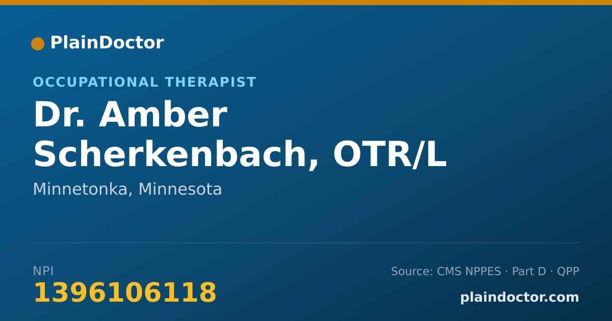 Shareable card for Amber Scherkenbach, OTR/L - Occupational Therapist, Minnetonka, MN