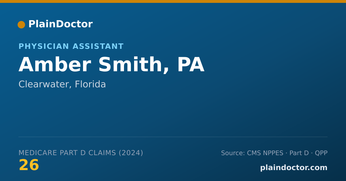 Shareable card for Amber Smith, PA - Physician Assistant, Clearwater, FL