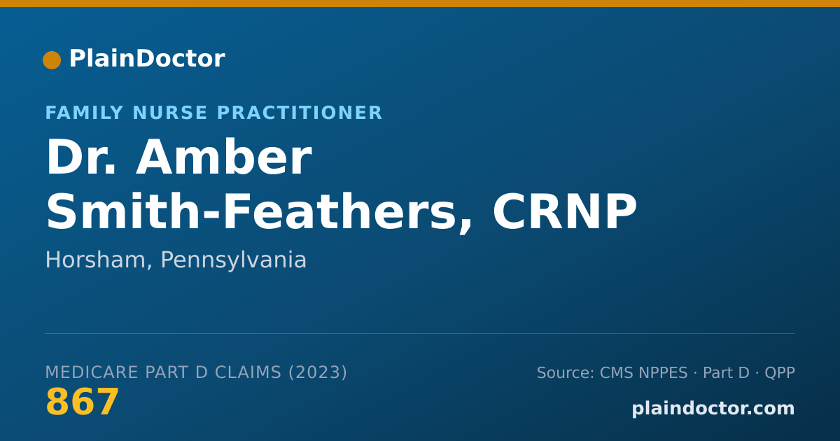 Shareable card for Amber Smith-Feathers, CRNP - Family Nurse Practitioner, Horsham, PA