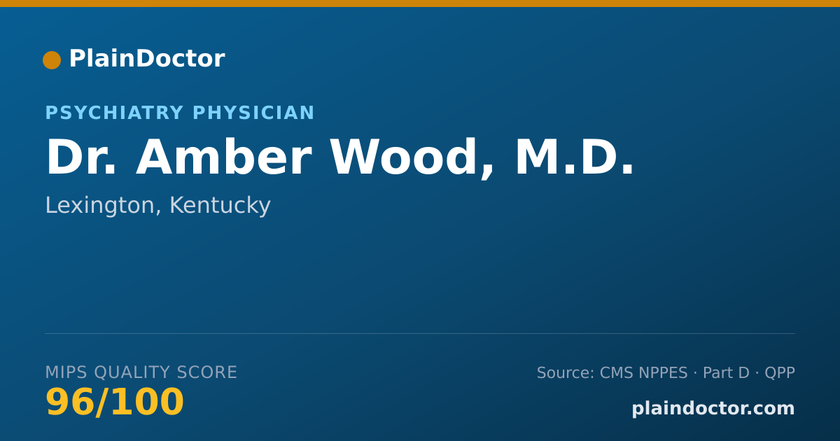 Shareable card for Amber Wood, M.D. - Psychiatry Physician, Lexington, KY