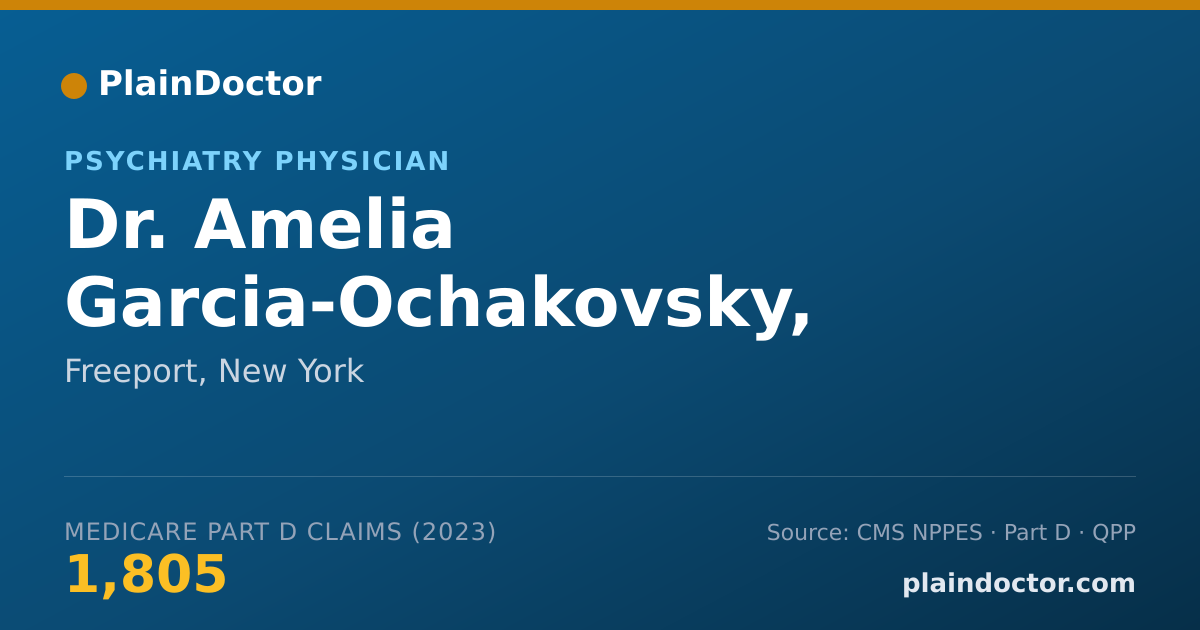 Shareable card for Amelia Garcia-Ochakovsky, M.D. - Psychiatry Physician, Freeport, NY