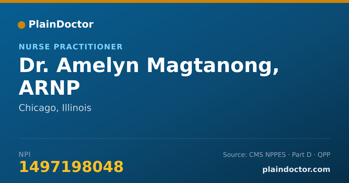 Shareable card for Amelyn Magtanong, ARNP - Nurse Practitioner, Chicago, IL