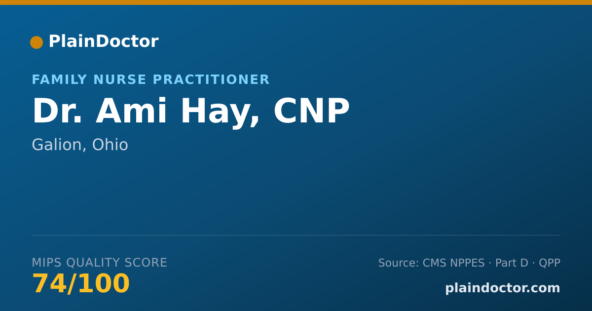 Shareable card for Ami Hay, CNP - Family Nurse Practitioner, Galion, OH