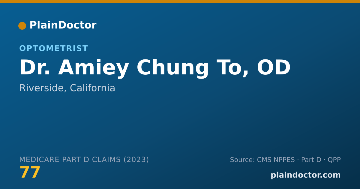 Shareable card for Amiey Chung To, OD - Optometrist, Riverside, CA