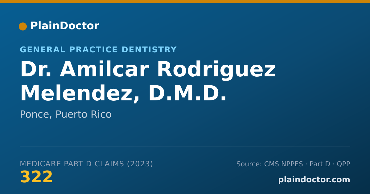 Shareable card for Amilcar Rodriguez Melendez, D.M.D. - General Practice Dentistry, Ponce, PR