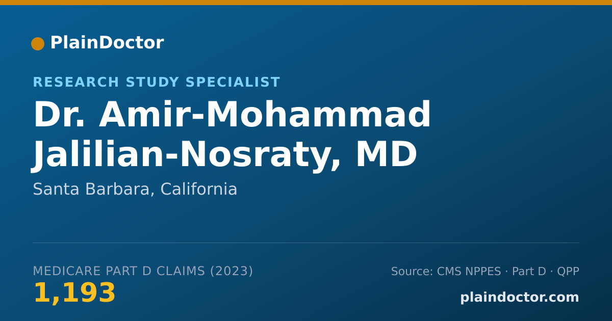 Shareable card for Amir-Mohammad Jalilian-Nosraty, MD - Research Study Specialist, Santa Barbara, CA
