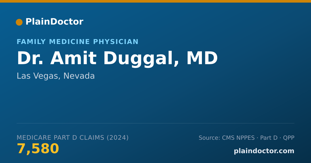 Shareable card for Amit Duggal, MD - Family Medicine Physician, Las Vegas, NV