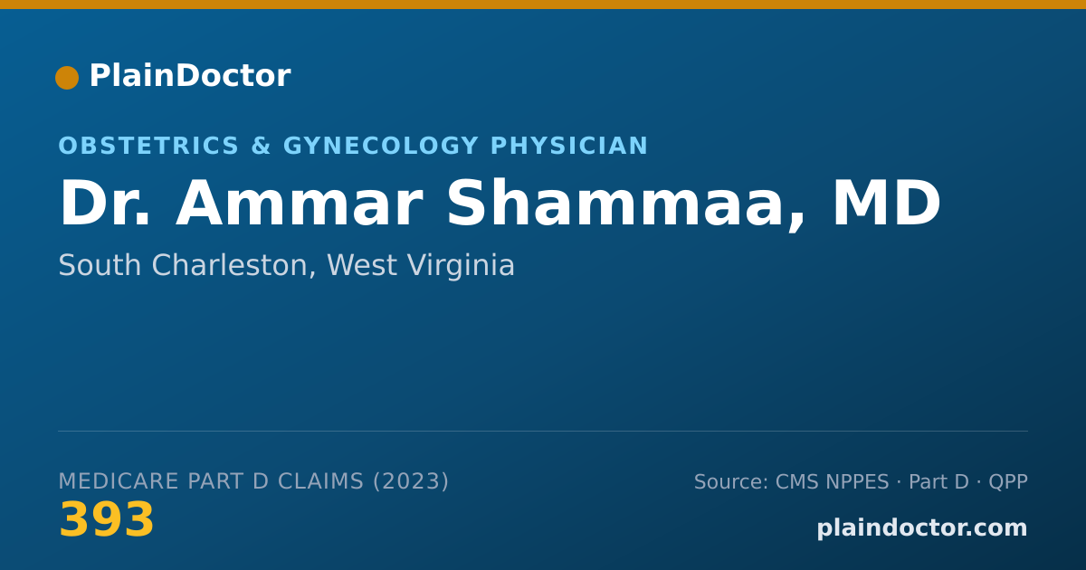 Shareable card for Ammar Shammaa, MD - Obstetrics & Gynecology Physician, South Charleston, WV