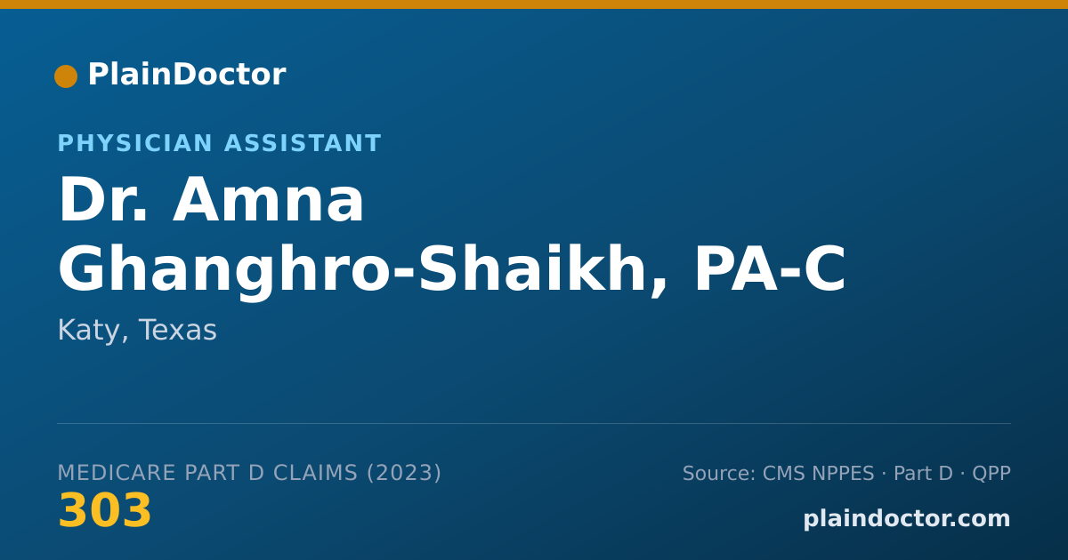 Shareable card for Amna Ghanghro-Shaikh, PA-C - Physician Assistant, Katy, TX