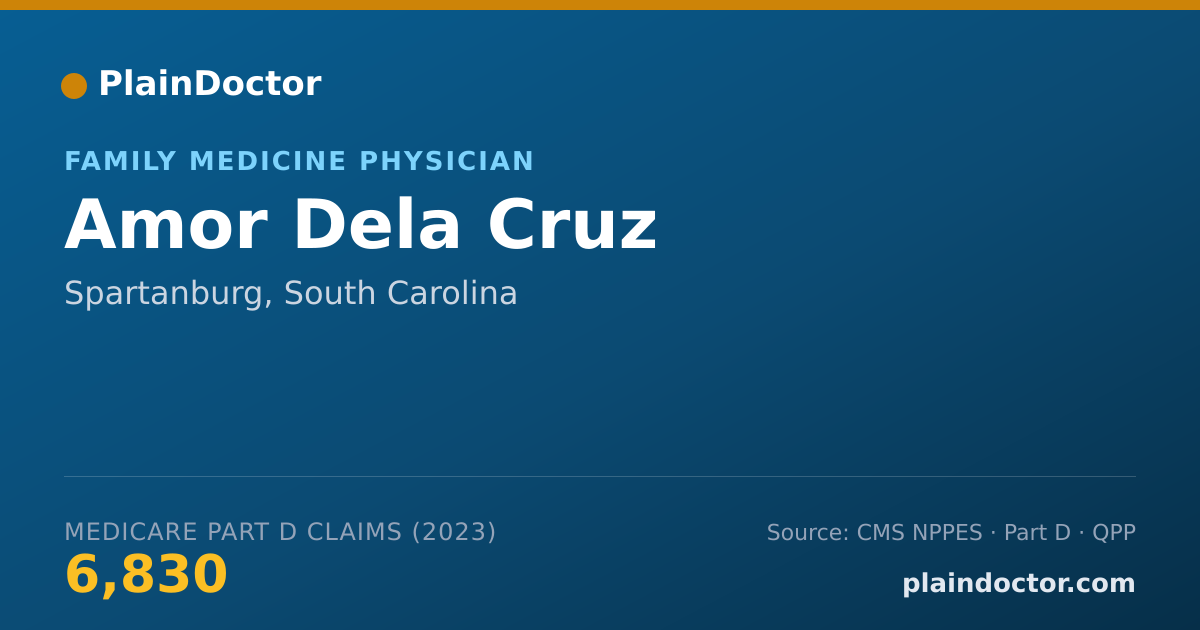 Shareable card for Amor Dela Cruz - Family Medicine Physician, Spartanburg, SC