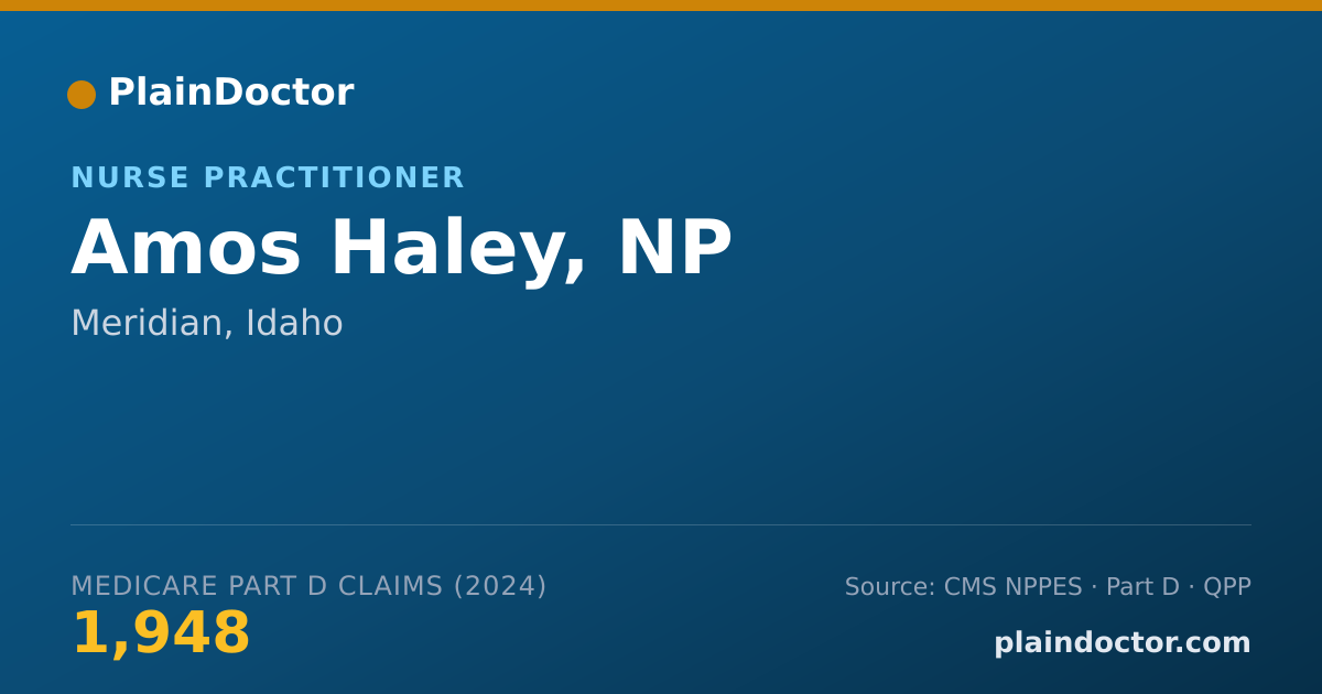 Shareable card for Amos Haley, NP - Nurse Practitioner, Meridian, ID