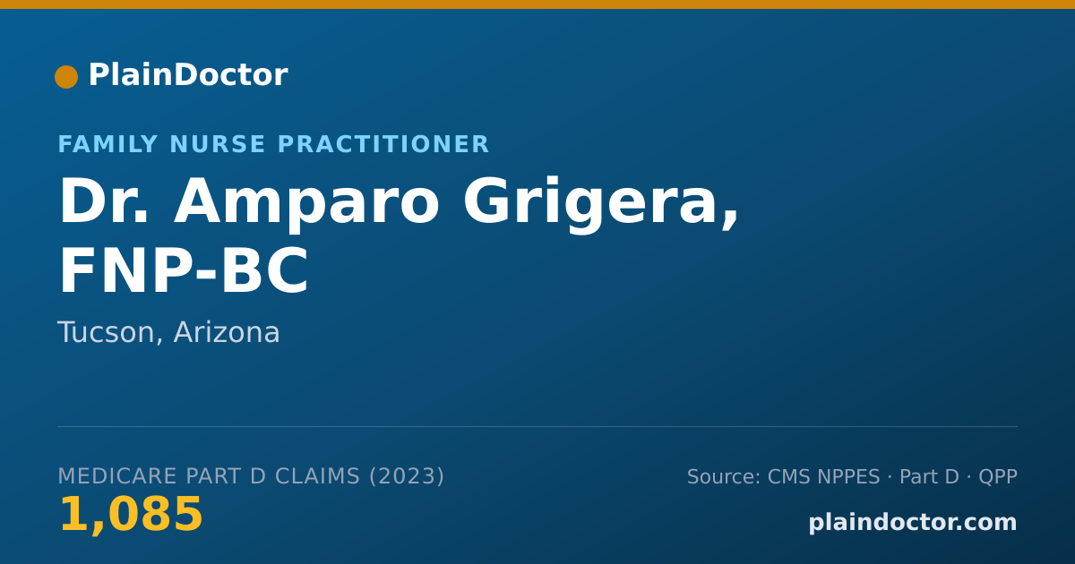 Shareable card for Amparo Grigera, FNP-BC - Family Nurse Practitioner, Tucson, AZ