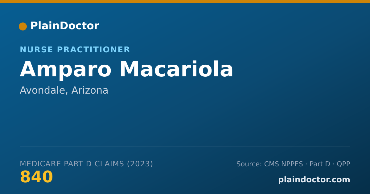 Shareable card for Amparo Macariola - Nurse Practitioner, Avondale, AZ