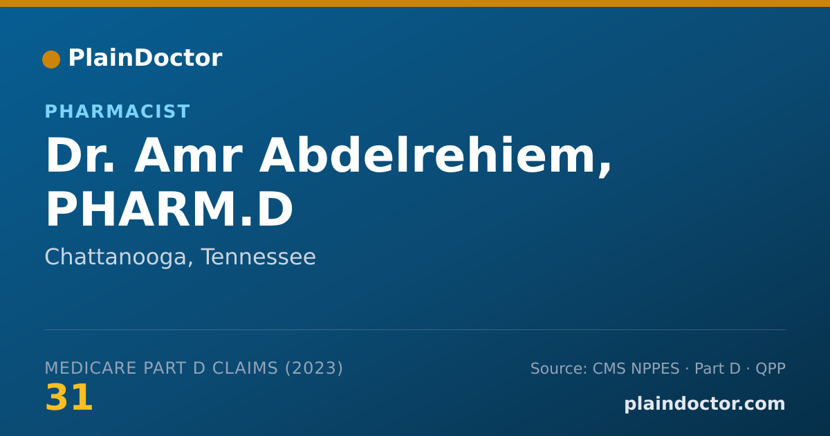 Shareable card for Amr Abdelrehiem, PHARM.D - Pharmacist, Chattanooga, TN