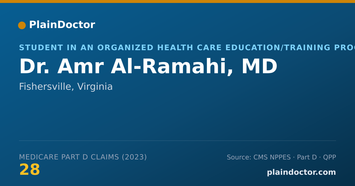 Shareable card for Amr Al-Ramahi, MD - Student in an Organized Health Care Education/Training Program, Fishersville, VA