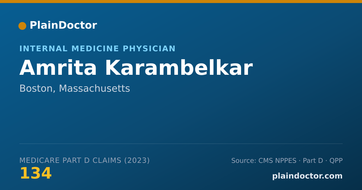 Shareable card for Amrita Karambelkar - Internal Medicine Physician, Boston, MA