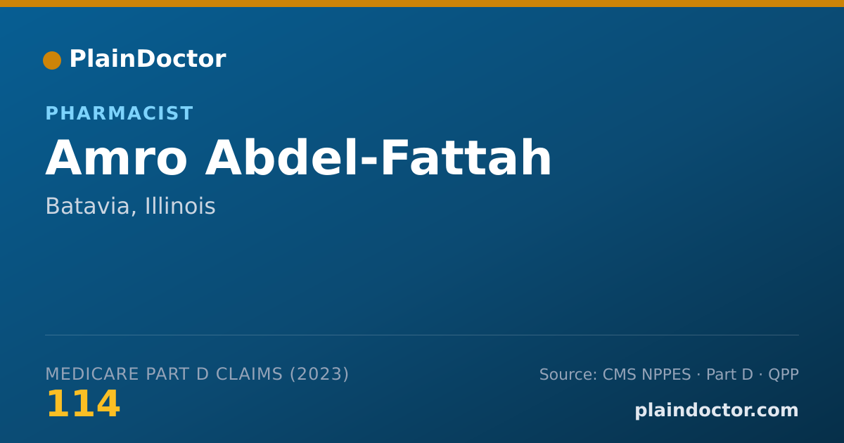 Shareable card for Amro Abdel-Fattah - Pharmacist, Batavia, IL