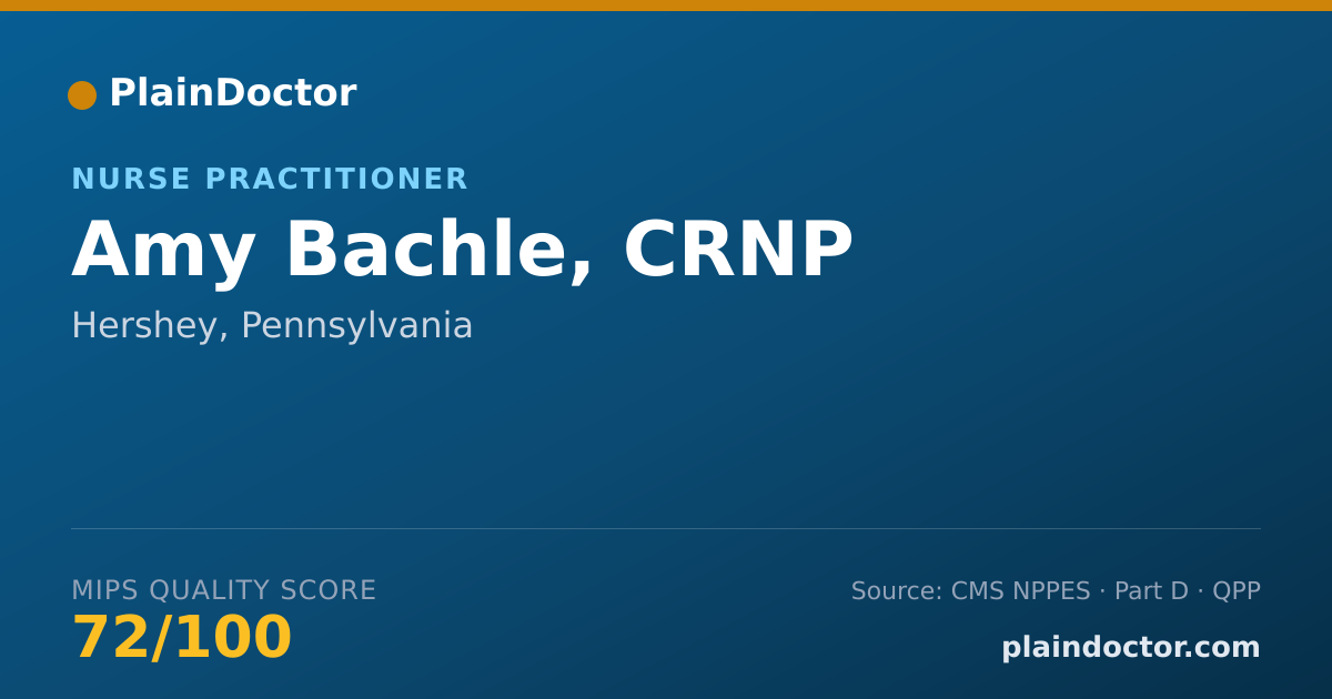 Shareable card for Amy Bachle, CRNP - Registered Nurse, Hershey, PA
