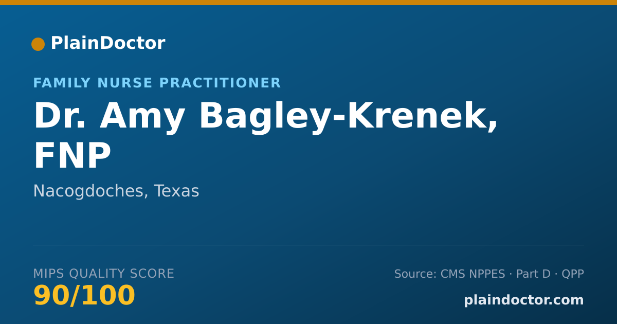 Shareable card for Amy Bagley-Krenek, FNP - Family Nurse Practitioner, Nacogdoches, TX