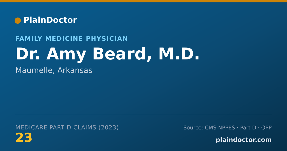 Shareable card for Amy Beard, M.D. - Family Medicine Physician, Maumelle, AR