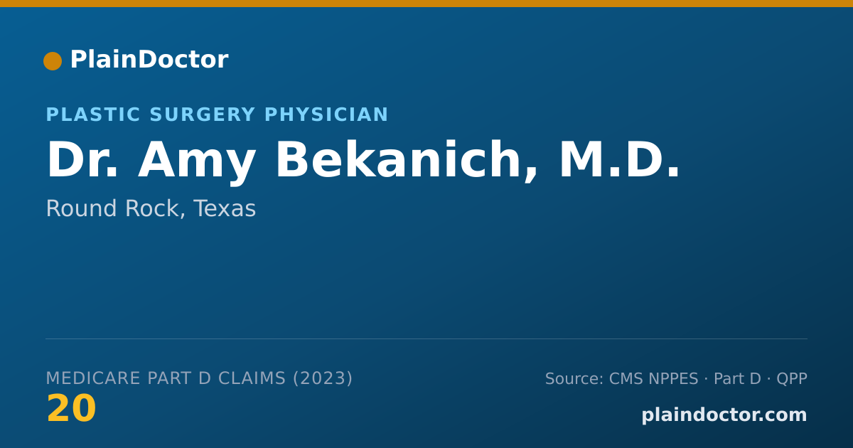 Shareable card for Amy Bekanich, M.D. - Plastic Surgery Physician, Round Rock, TX