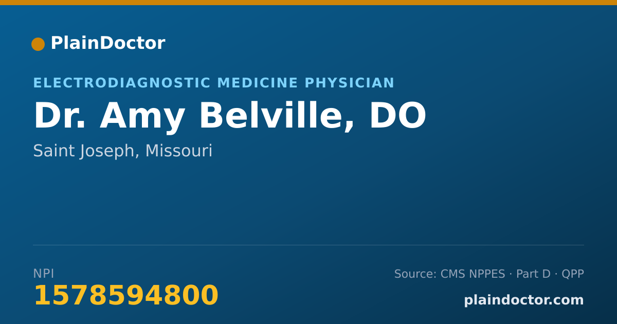Shareable card for Amy Belville, DO - Electrodiagnostic Medicine Physician, Saint Joseph, MO
