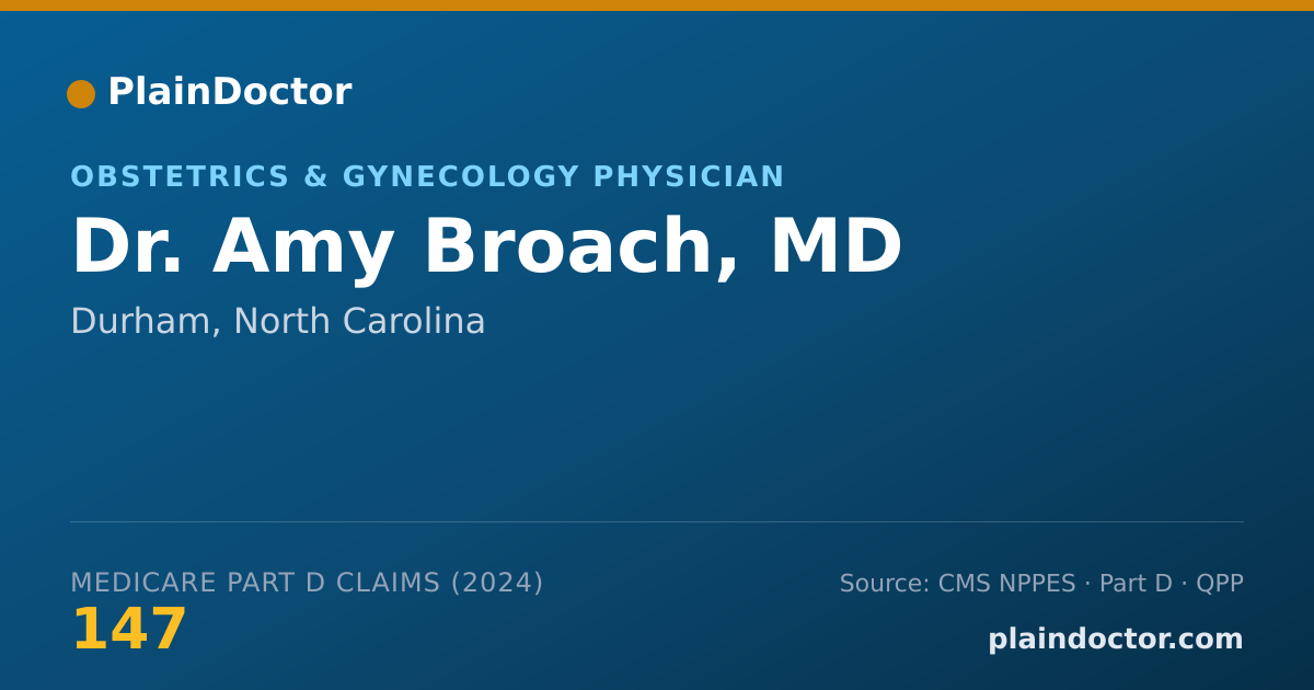 Shareable card for Amy Broach, MD - Obstetrics & Gynecology Physician, Durham, NC