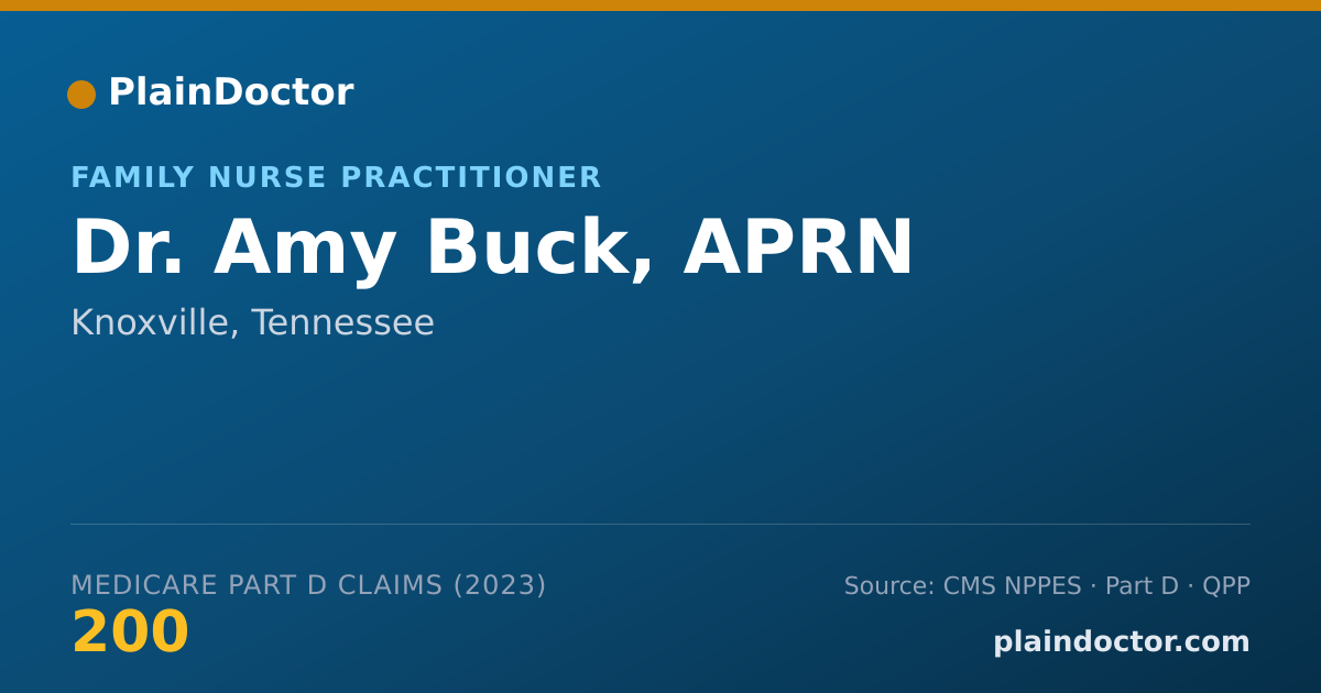 Shareable card for Amy Buck, APRN - Family Nurse Practitioner, Knoxville, TN