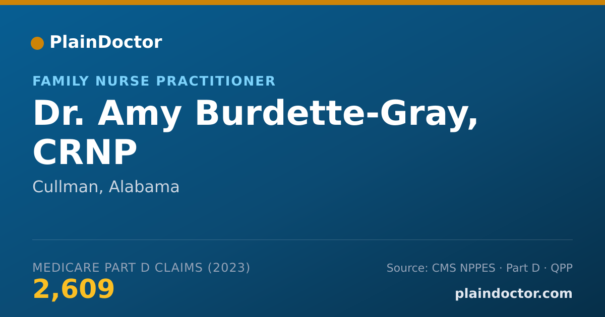 Shareable card for Amy Burdette-Gray, CRNP - Family Nurse Practitioner, Cullman, AL