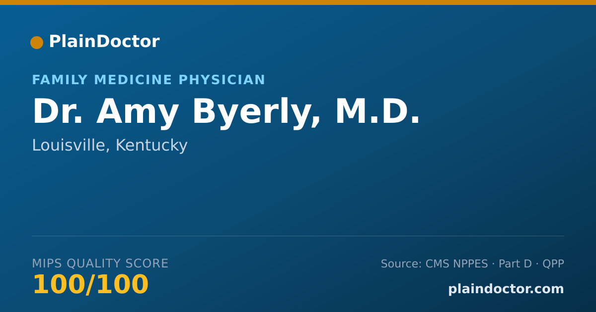 Shareable card for Amy Byerly, M.D. - Family Medicine Physician, Louisville, KY