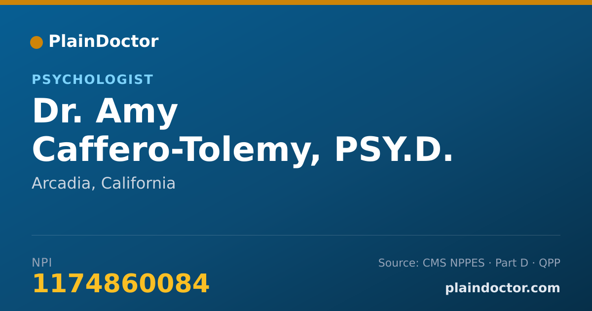 Shareable card for Amy Caffero-Tolemy, PSY.D. - Psychologist, Arcadia, CA