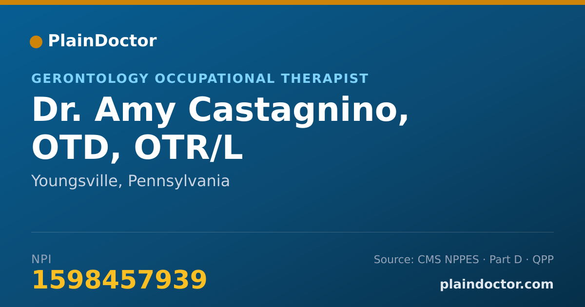 Shareable card for Amy Castagnino, OTD, OTR/L - Gerontology Occupational Therapist, Youngsville, PA